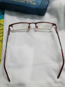 Rectangle Brown Metal Frame Glasses with box