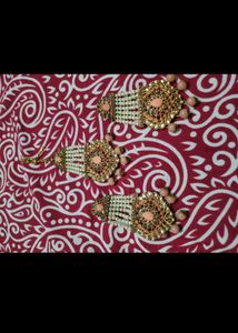 Exquisite Kundan Maang Tikka &amp; Earrings Set