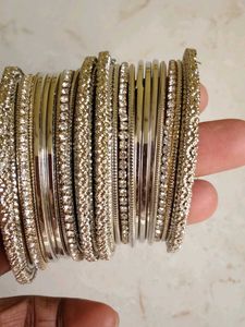 Elegant Silver Bangles Set