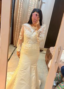 White Lace mermaid gown🌼🫶🏻🙌🏻