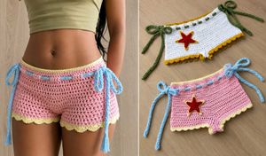 Crochet Shorts with Star Detail