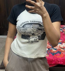 Graphic Print Raglan T-Shirt