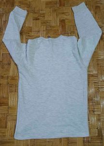Off-white Ribbed Long Sleeve Top