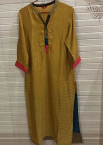 W Mustard Colored Kurta