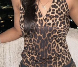 Chic Leopard Print Halter Top