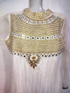 GOWN WITH PEARL WORK