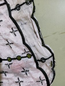 Pink Embroidery Thread Work&amp; Sequin Work Suit