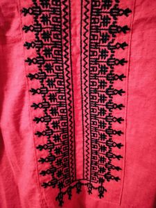 SRISHTY red Embroidered Kurti