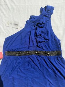 Stunning Royal Blue One-Shoulder Top