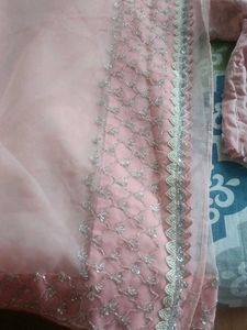 Elegant Pink Embroidered Gown