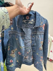 Denim Embroidered Jacket