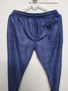 Men's Blue Textured Joggers