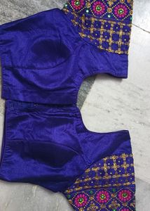A Violet Colour Embroidered Readymade Blouse