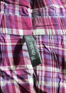 Purple Plaid Button-Up Shirt