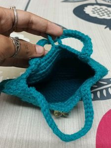 Cute Mini Handmade Woollen Handbag Cluth