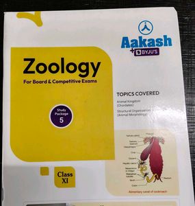 5 books Aakash Zoology Study Package for Class XI