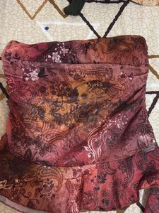 Ruffle Tube Top - Maroon