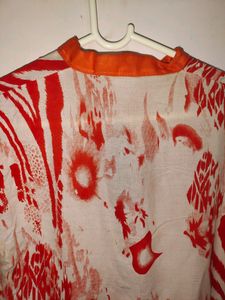 Orange Kurti And Plazo Set