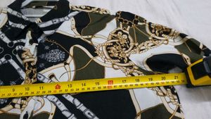 Stradivarius Baroque Chain-Print Shirt Dress