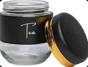 Classy Tea, Coffee, Sugar Container Set in Black