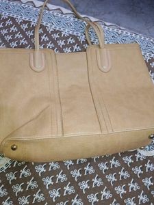 Pantaloons forever Glam Stylish Beige Tote Bag