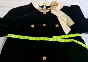 Vintage Black Velvet Skirt Suit