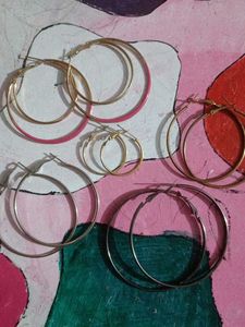 Chunky Hoop Earrings Set