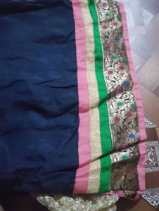 Elegant Navy Blue Embroidered kurti