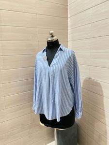 H&amp;M Oversized Striped  Blouse