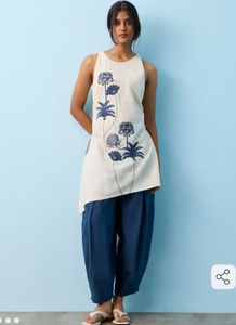 Cream Embroidered Kurta