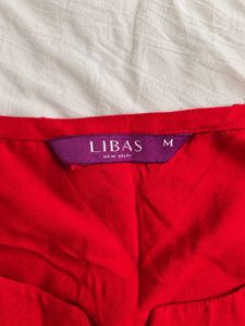 Libas Vibrant Red Sleeveless Maxi Dress