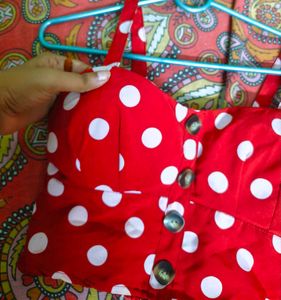 Red Polka Dot Crop Top