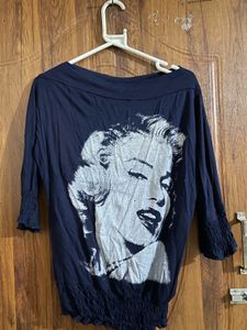 Marilyn Monroe Graphic Print Top