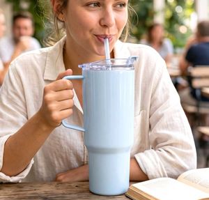 Large Insulated Tumbler with Straw