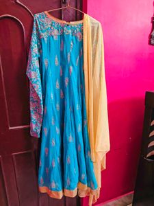 Elegant Blue Kurta Set with Dupatta