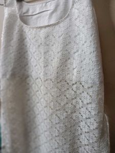 Elegant White Lace Sleeveless Blouse
