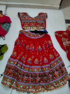 Red Embroidered Lehenga Choli