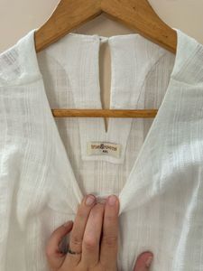 Comfortable White Cotton Kurta Set(plussize)