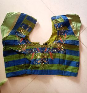 Saree With Embroidery Stitched Blouse