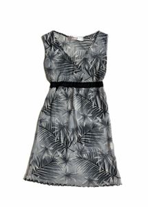 y2k Sheer Tropical Leaf Print Top