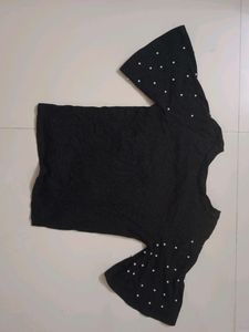 Branded UMM Cute Black Top