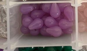 Purple Teardrop Beads for Jewelry Making