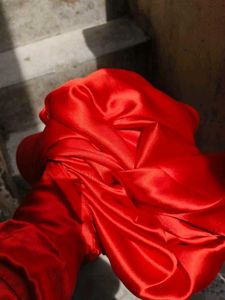 Vibrant Red Satin patiala salwar