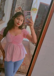 Chic Pink Striped Peplum Top