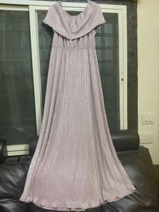 Elegant Off-Shoulder partywear maxi Gown