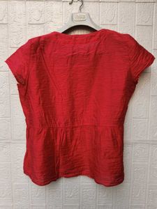 New with tag Chic Red Short-Sleeve Top