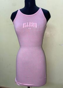 ellesse Pink Gingham Mini Dress