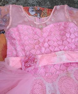 Baby Pink Girl Concan Dress