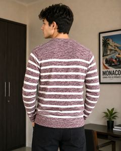 Jack &amp; Jones Men's Striped Knit Sweater