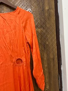 Orange Maxi Dress with Cut-out Detail(Brand new )